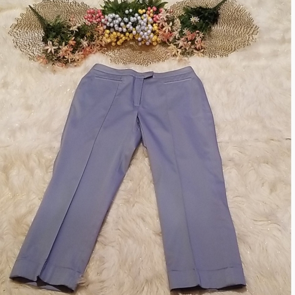 Analogy Rhinestone & Sequins Embellished Blue & White Floral Top Size: M - Picture 8 of 8